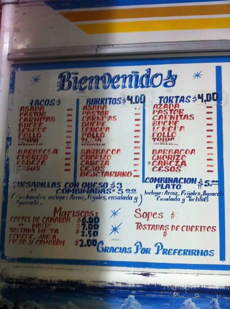 Armando's Hot Food - Los Angeles, CA menu_pic