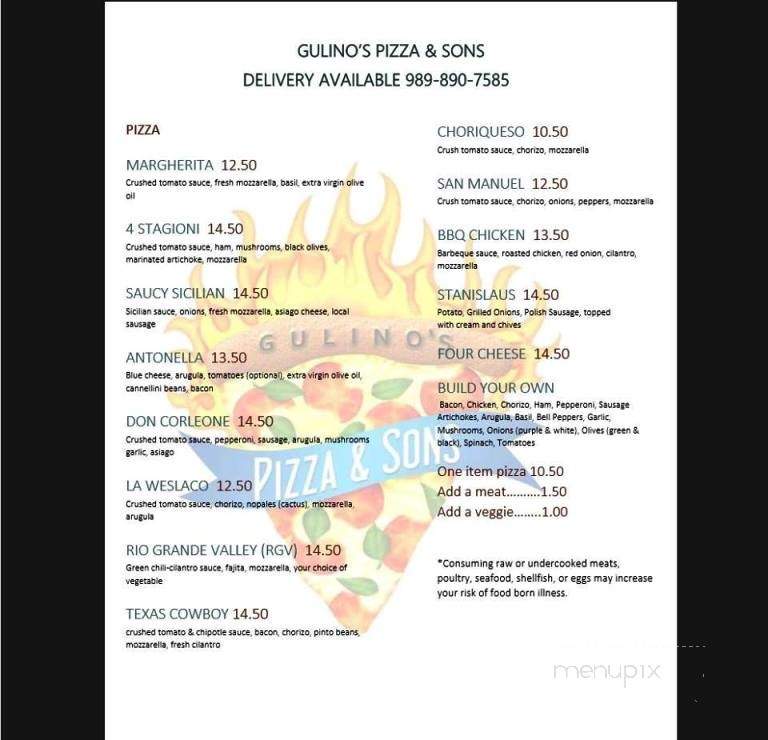 gulino's - Bay City, MI menu_pic