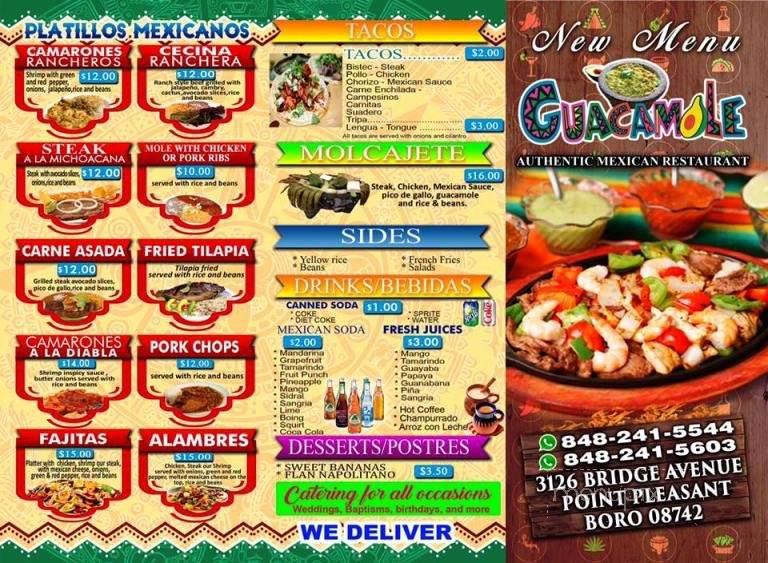 El Guacamole Authentic - Point Pleasant, NJ menu_pic
