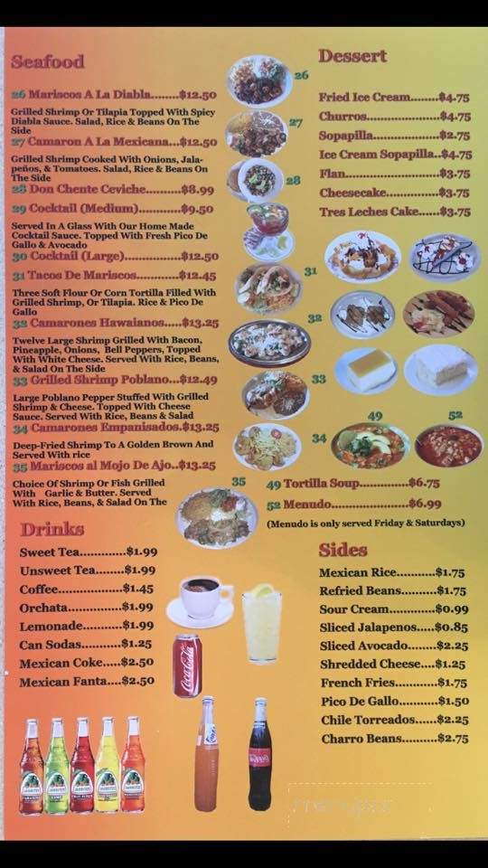 Don Chente Taqueria Mexican Cuisine - Canyon Lake, TX menu_pic