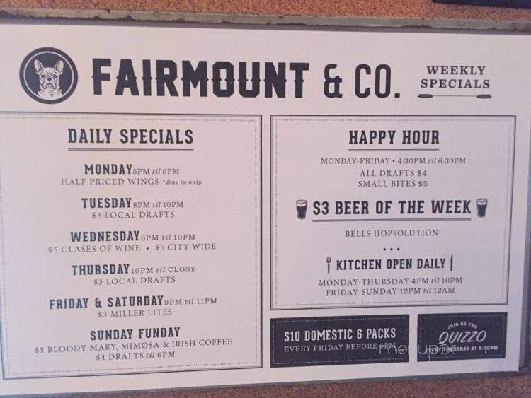 Fairmount & Co - Philadelphia, PA menu_pic