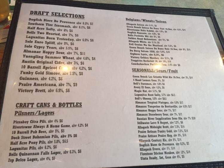 Fairmount & Co - Philadelphia, PA menu_pic
