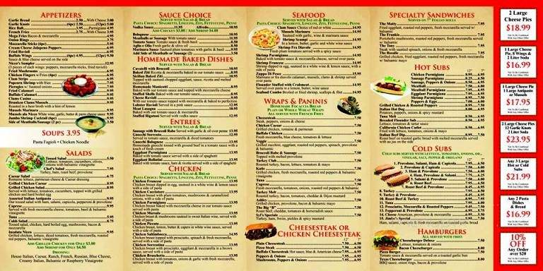Nicco's Pizza - Union Beach, NJ menu_pic
