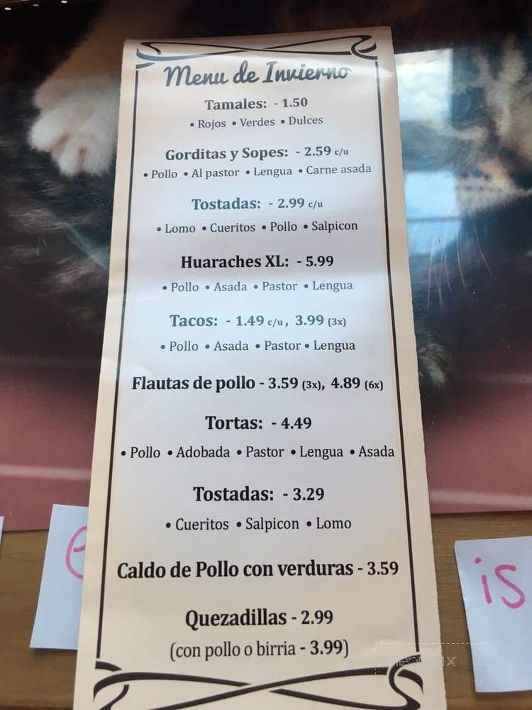 Chismes Cafe - Nashville, TN menu_pic