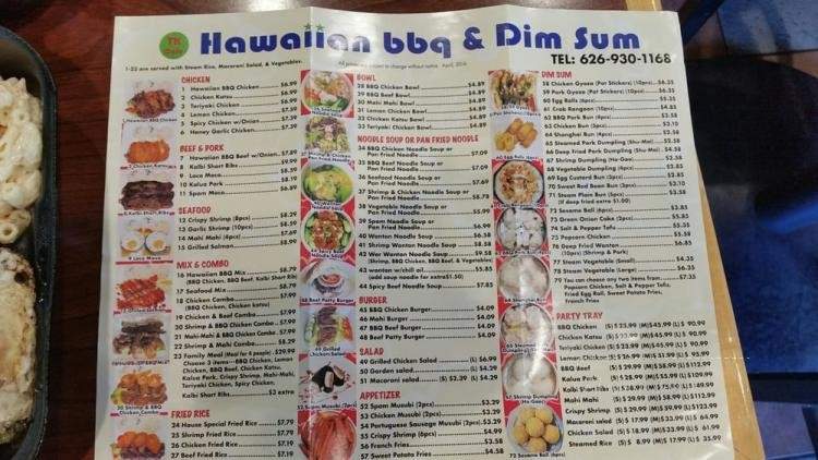 TK Cafe - Monrovia, CA menu_pic