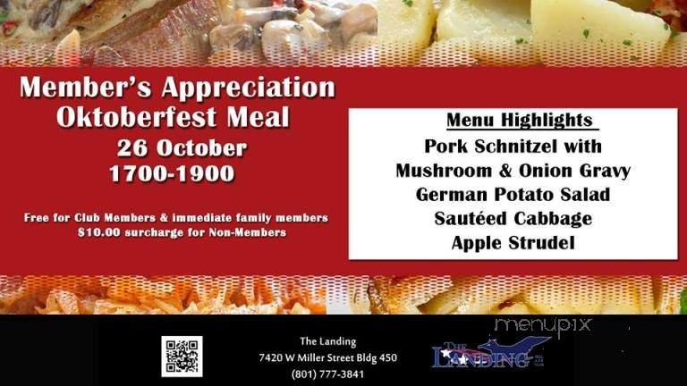 The Landing - Hill AFB, UT menu_pic