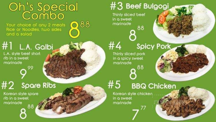 Oh's Korean BBQ - Leesburg, FL menu_pic