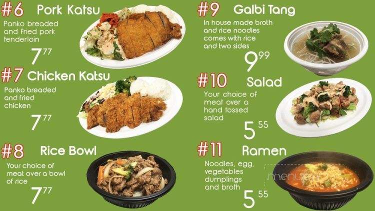 Oh's Korean BBQ - Leesburg, FL menu_pic