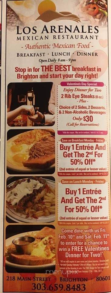 Los Arenales Mexican Restaurant - Brighton, CO menu_pic
