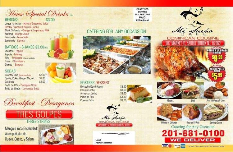 Mi Sueno Cafe - Saddle Brook, NJ menu_pic