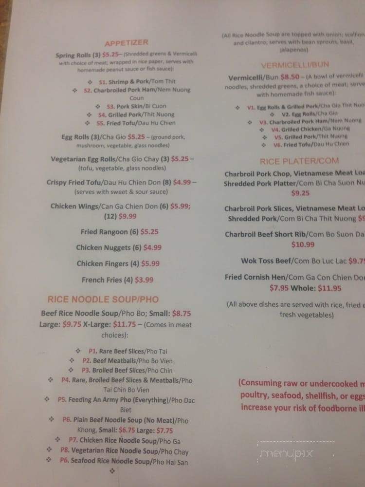 Pho Express - Panama City Beach, FL menu_pic
