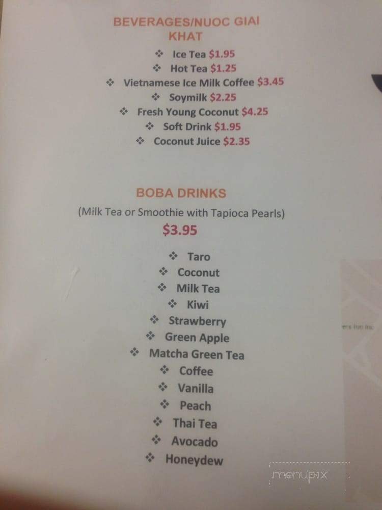 Pho Express - Panama City Beach, FL menu_pic