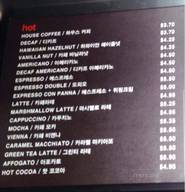 Cafe O'LA - Los Angeles, CA menu_pic