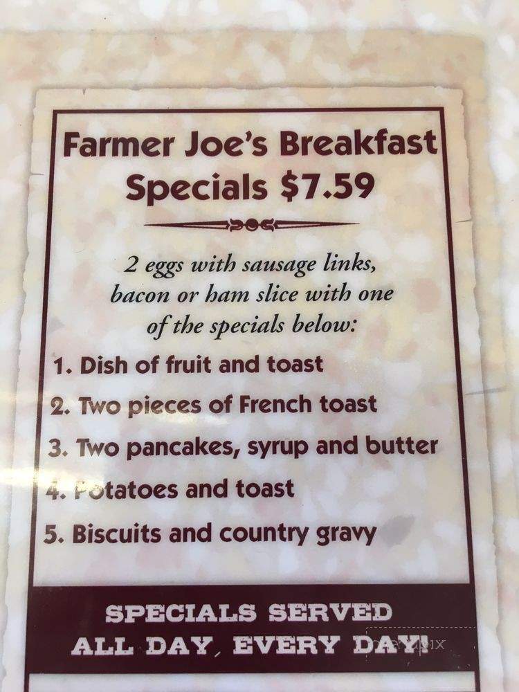 McCoy's Coffee Shop - Selma, CA menu_pic