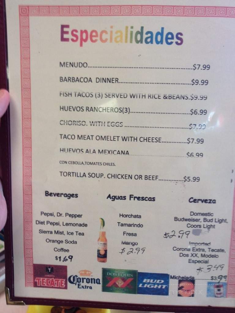 El Sombrero - Oklahoma City, OK menu_pic