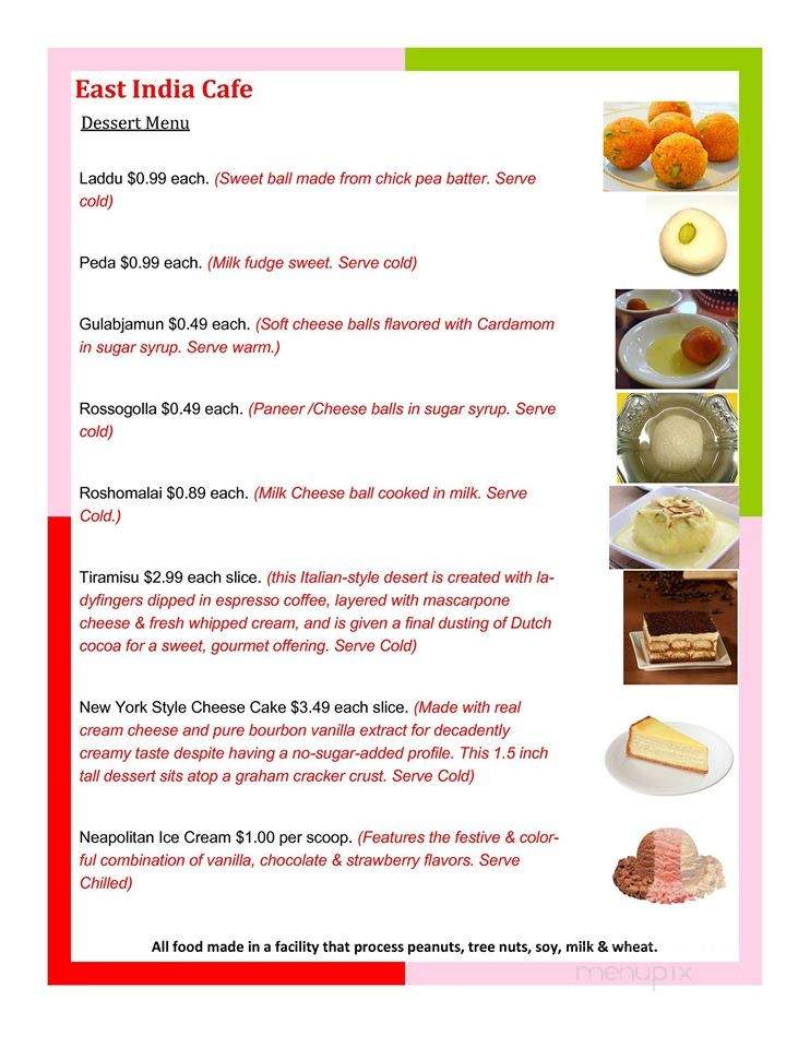 East India Cafe - Hopkinsville, KY menu_pic