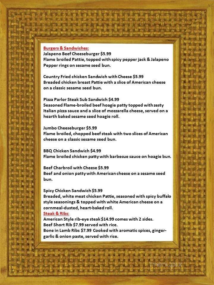 East India Cafe - Hopkinsville, KY menu_pic