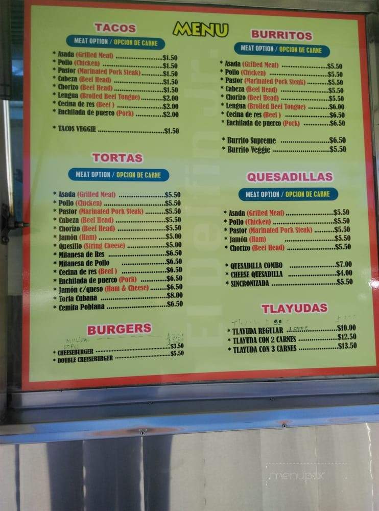 El Delfin Jr - Los Angeles, CA menu_pic