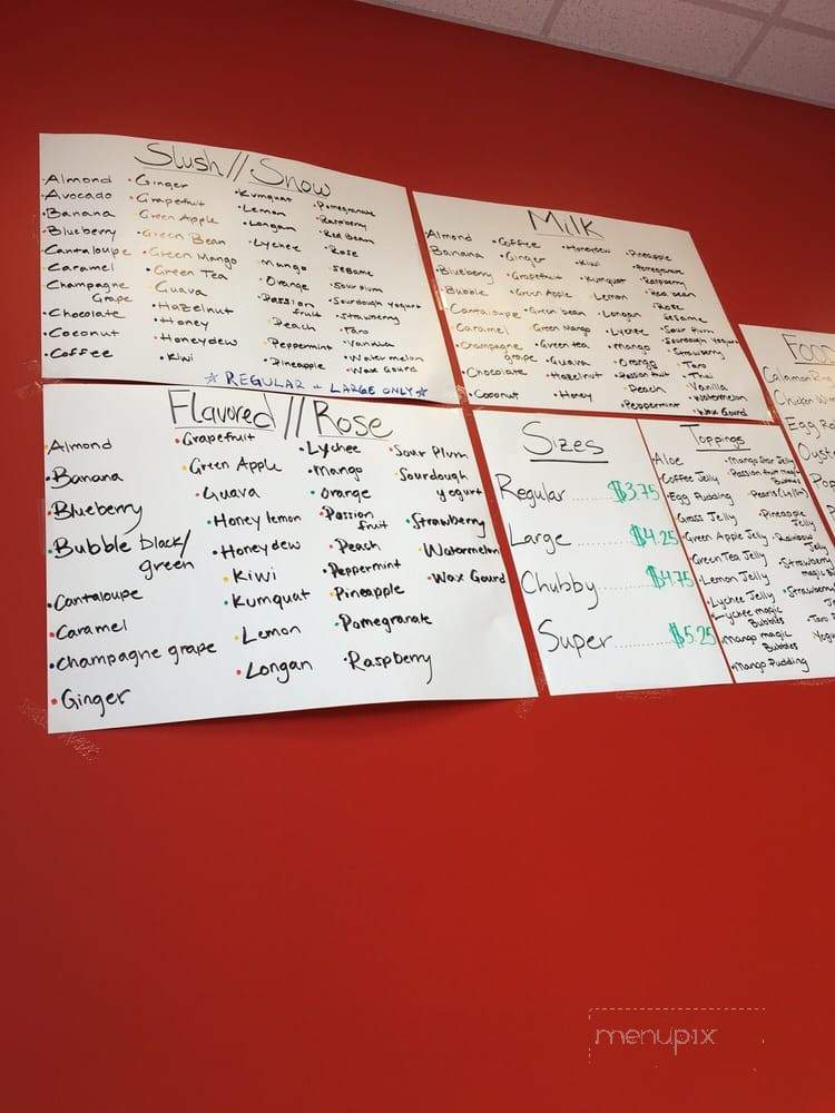 Quickly Bubble Tea - Charlotte, NC menu_pic