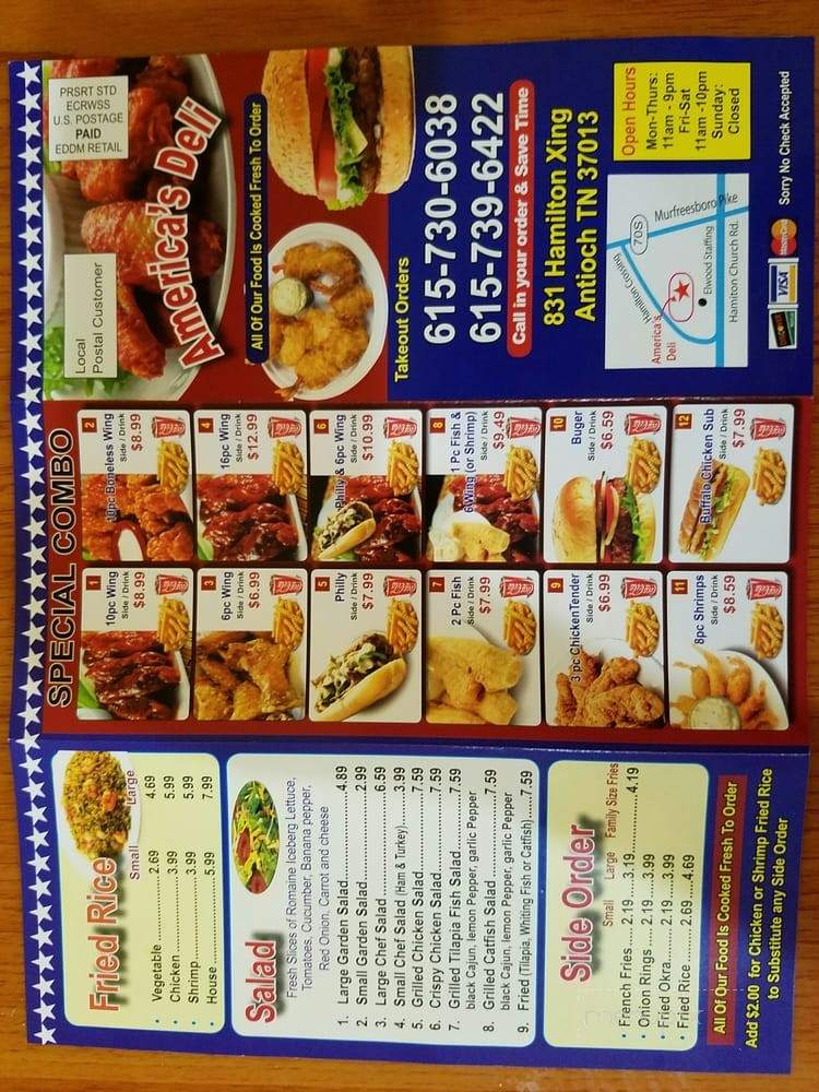 America's Deli - Nashville, TN menu_pic