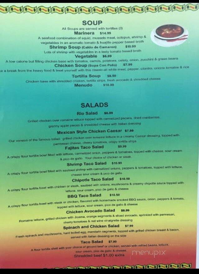Rio Bravo - Okeechobee, FL menu_pic