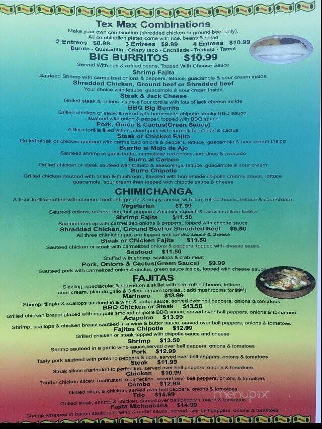 Rio Bravo - Okeechobee, FL menu_pic