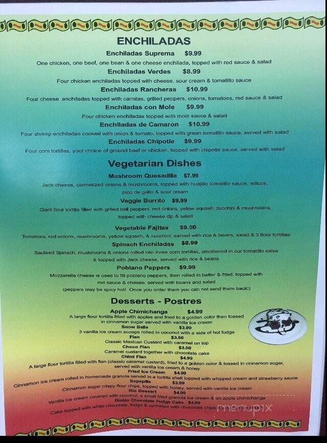 Rio Bravo - Okeechobee, FL menu_pic