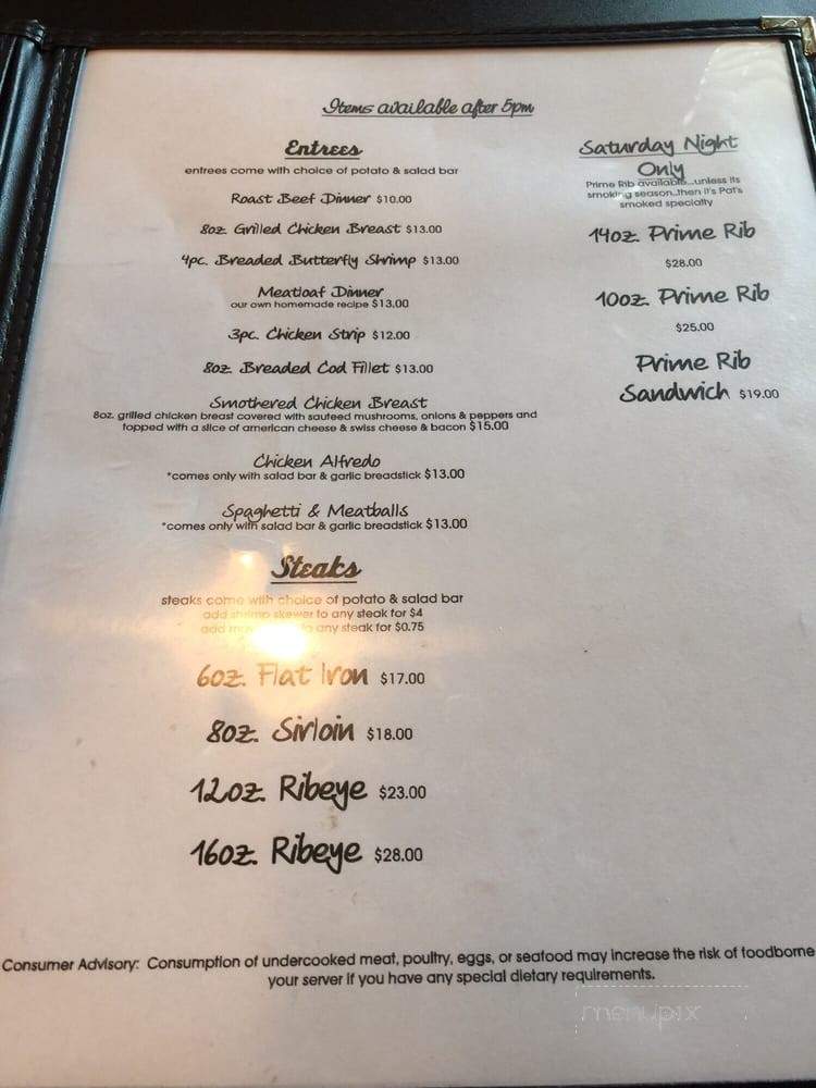 Stella's Restaurant - Burke, SD menu_pic