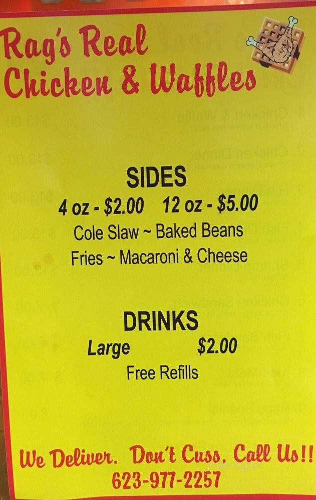 /28478215/Rags-Real-Chicken-and-Waffles-Menu-Youngtown-AZ - Youngtown, AZ