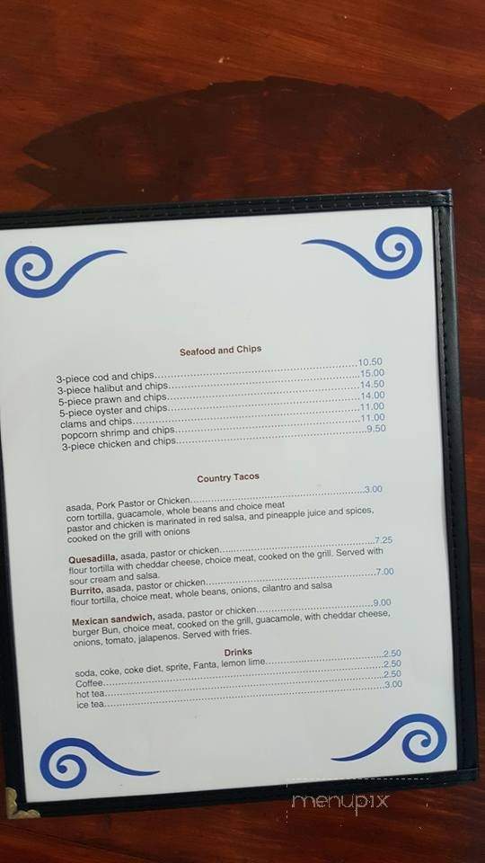 Cod's Restaurant - Lake Stevens, WA menu_pic