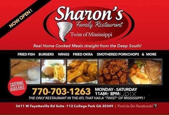 Sharon's Family Restaurant - Atlanta, GA menu_pic