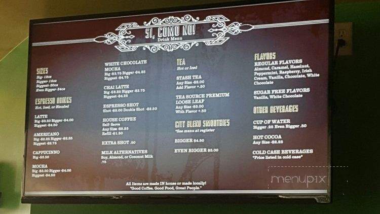 Si Como No! Coffee & Deli - Salem, OR menu_pic