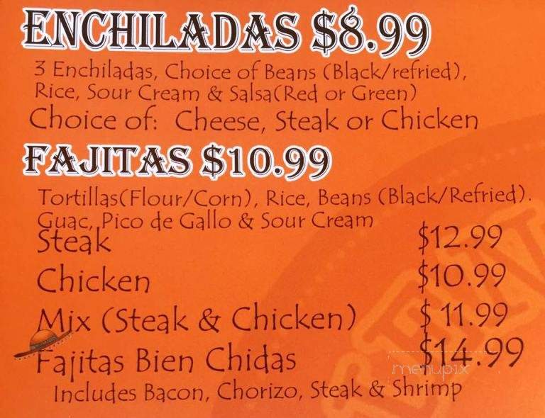 Bien Chido Mexican Grill - Plano, IL menu_pic