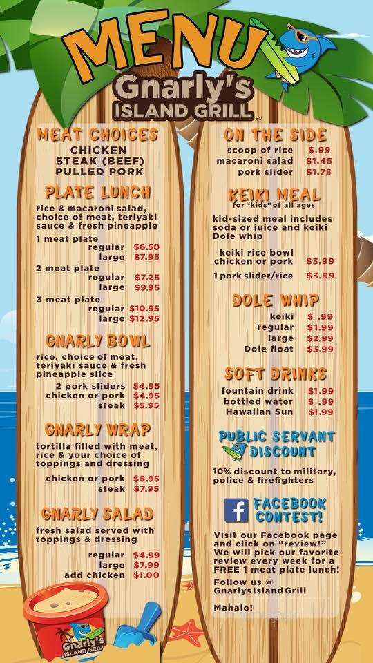 Gnarly's Island Grill - Kaysville, UT menu_pic