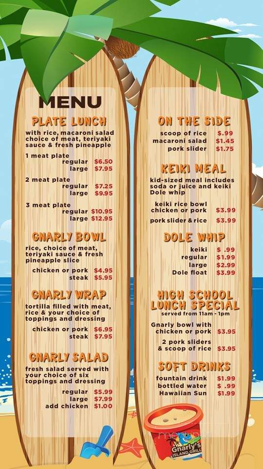 Gnarly's Island Grill - Kaysville, UT menu_pic