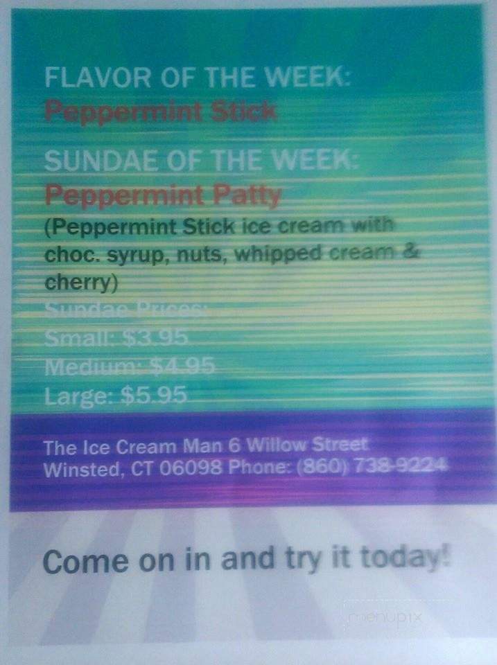 The Ice Cream Man - Winchester, CT menu_pic
