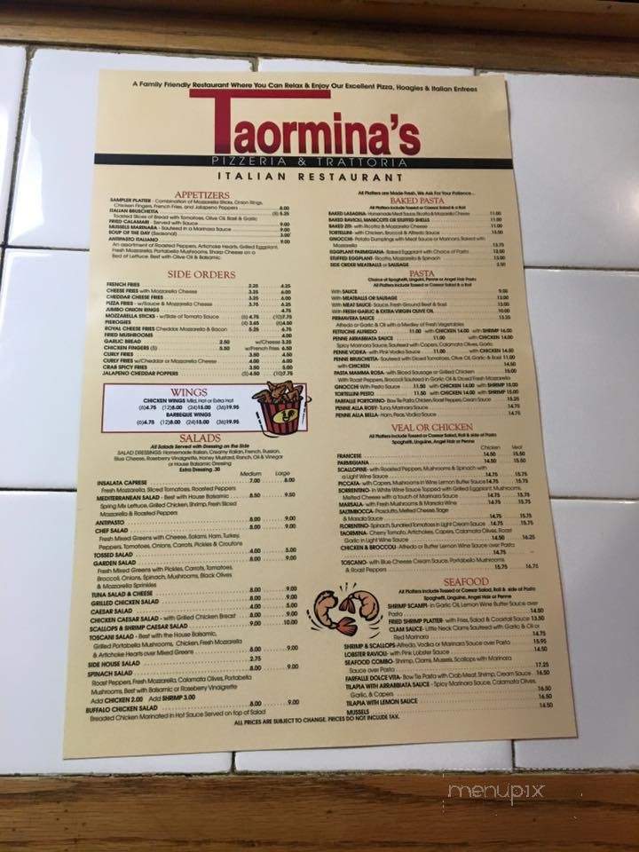 Taormina's Pizzeria & Italian Restaurant - Lansdale, PA menu_pic