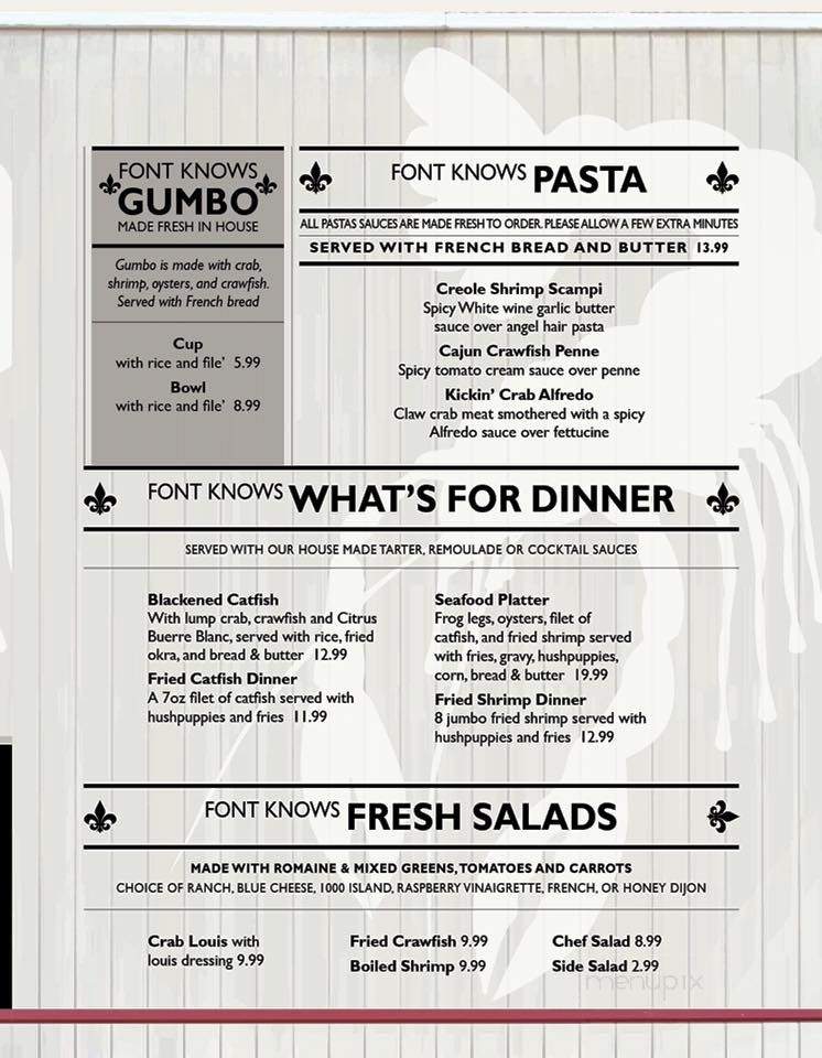 Fontenot's Po'boys - Fulton, MO menu_pic