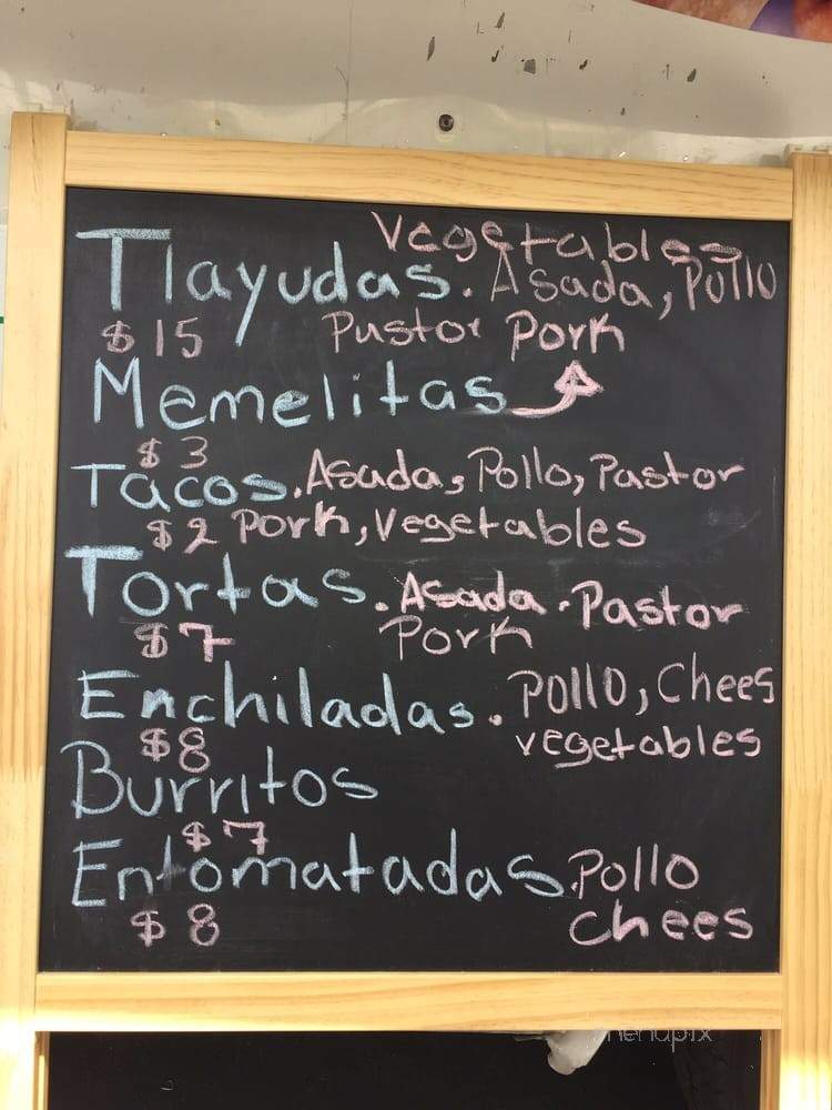 Tehuana Oaxacan Cuisine - Portland, OR menu_pic