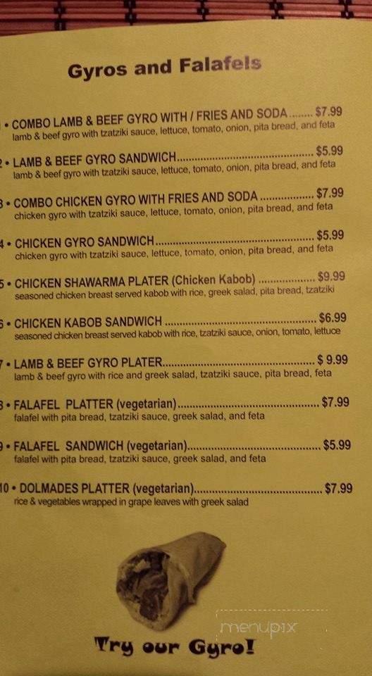 Town Gyro & Burger - Snohomish, WA menu_pic