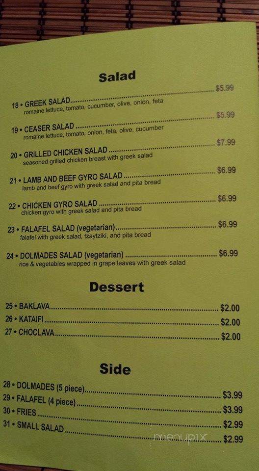 Town Gyro & Burger - Snohomish, WA menu_pic