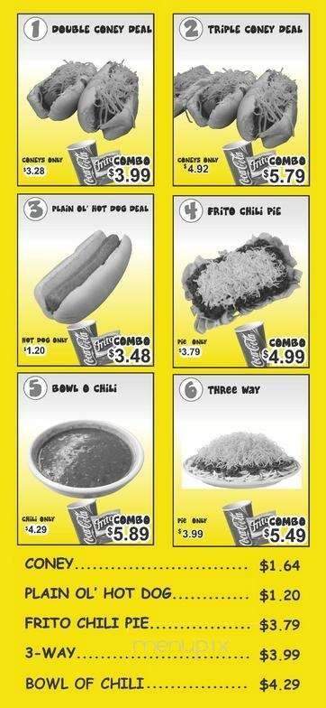 Good Dog Coney Shop - Coweta, OK menu_pic