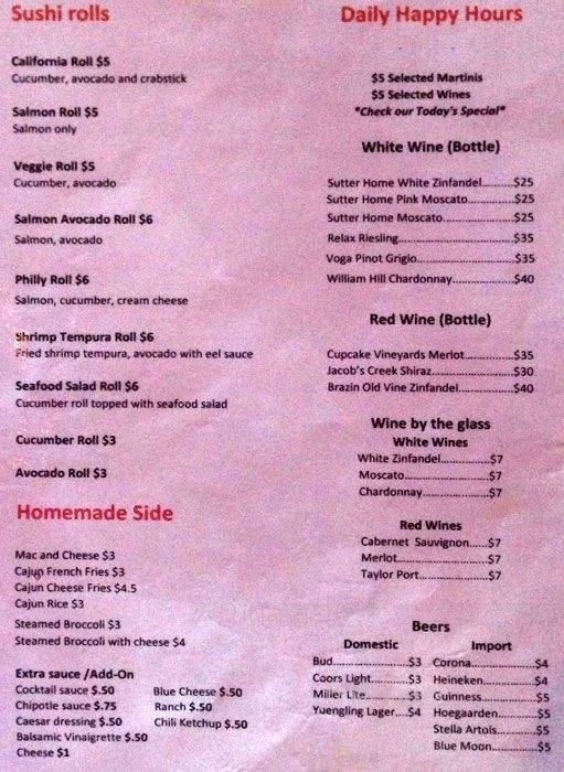 Johnnie Bleu - Philadelphia, PA menu_pic