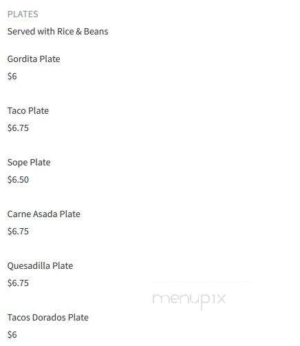 Tacos Guadalajara - Long Beach, CA menu_pic
