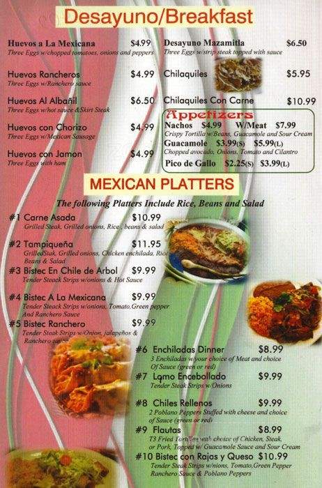 Taqueria & Restaurant Mazamitla - Chicago, IL menu_pic