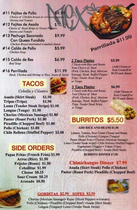 Taqueria & Restaurant Mazamitla - Chicago, IL menu_pic