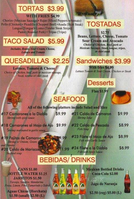 Taqueria & Restaurant Mazamitla - Chicago, IL menu_pic