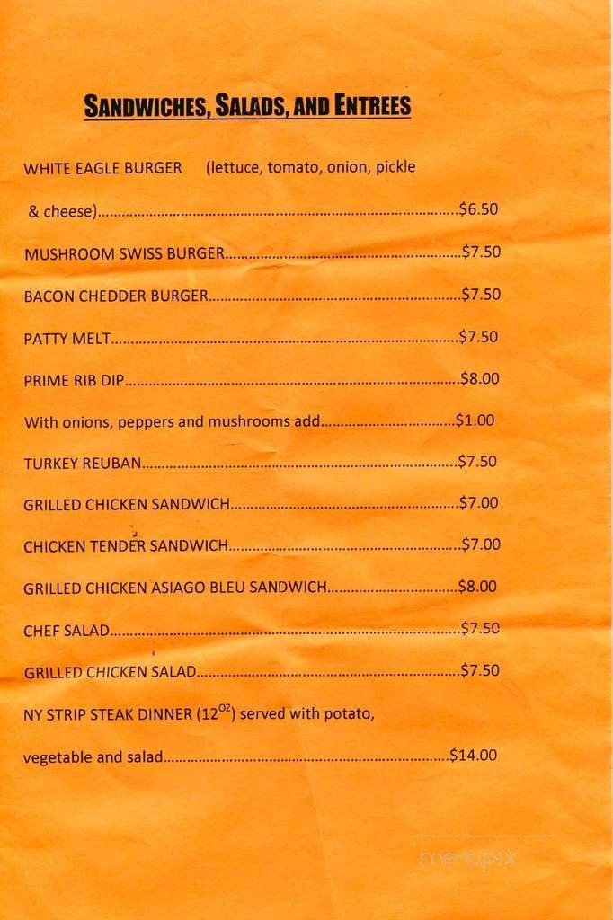 The White Eagle - Bunnell, FL menu_pic
