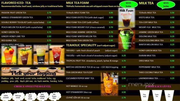 TEAholic - Houston, TX menu_pic