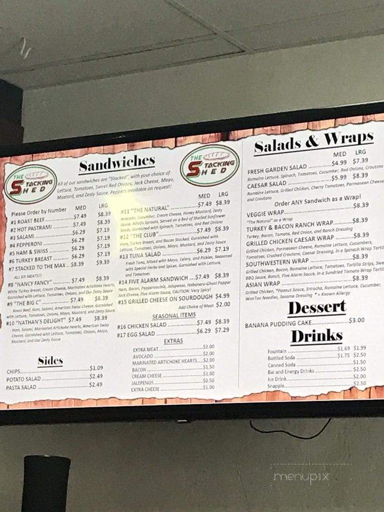 The Stacking Shed - Fresno, CA menu_pic